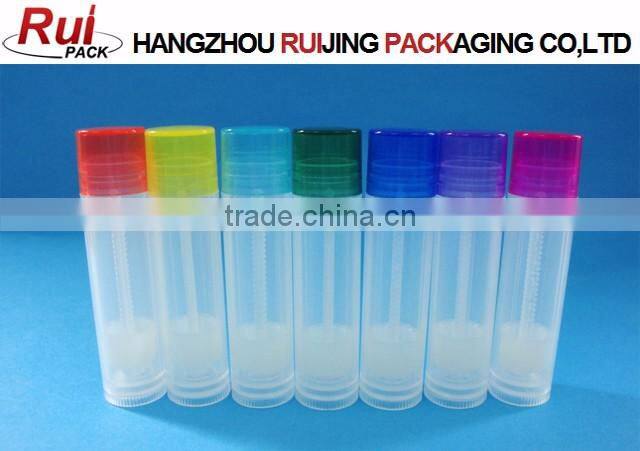 Color customerize round PP lip balm tube container,PP lipstick tube container