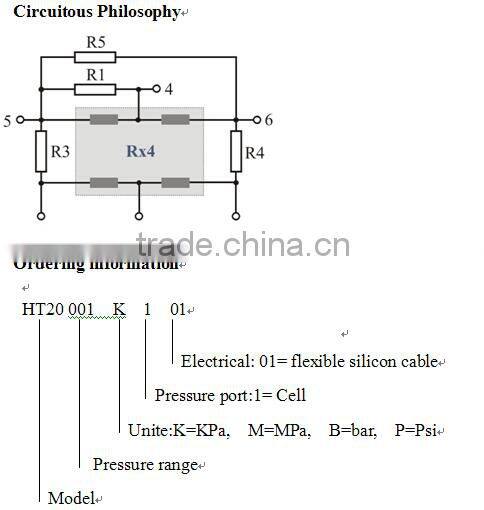 diffused silicon differential pressure sensor