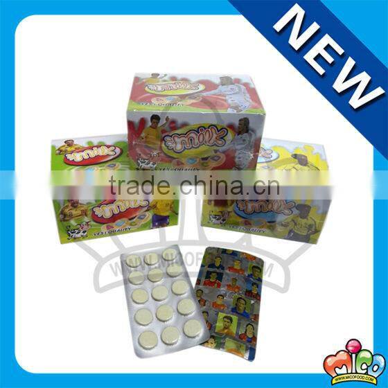 Football Star tablet dry milk candy