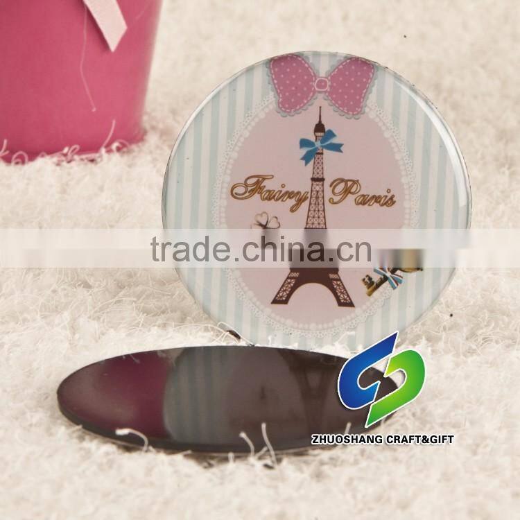 best selling round shape crystal glass fridge magnet/PARIS fridge magnet high quality Fridge MagnetFridge Magnet