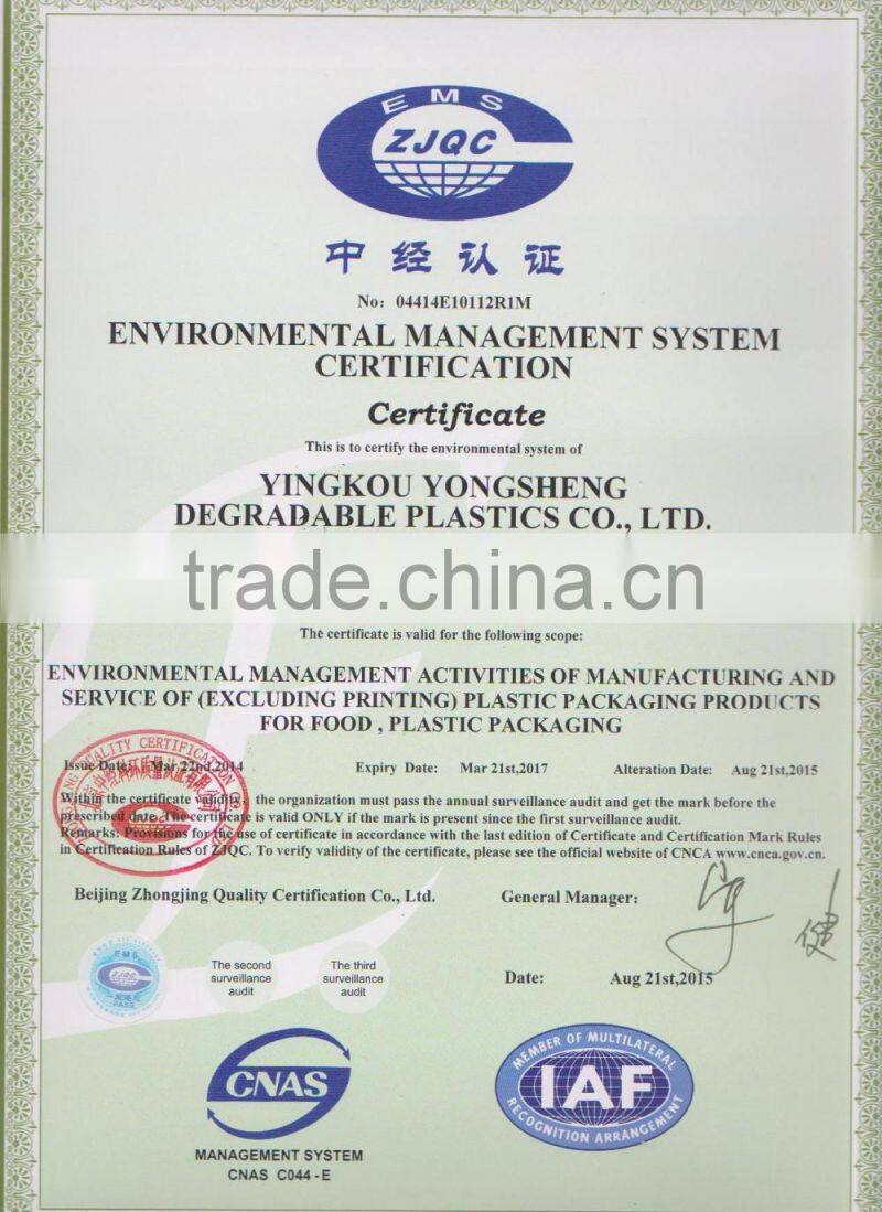 1 Color Printing PE Transparent Die Cut Plastic Bag for Bakery