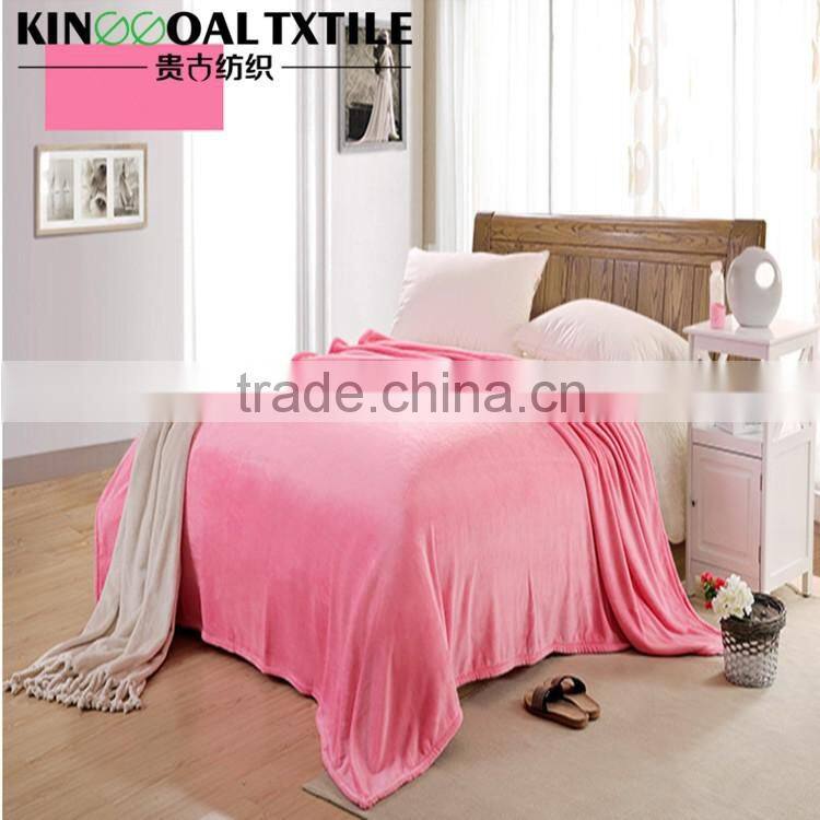 OEM Accpeted 100% cotton Blanket with 3cm bingding
