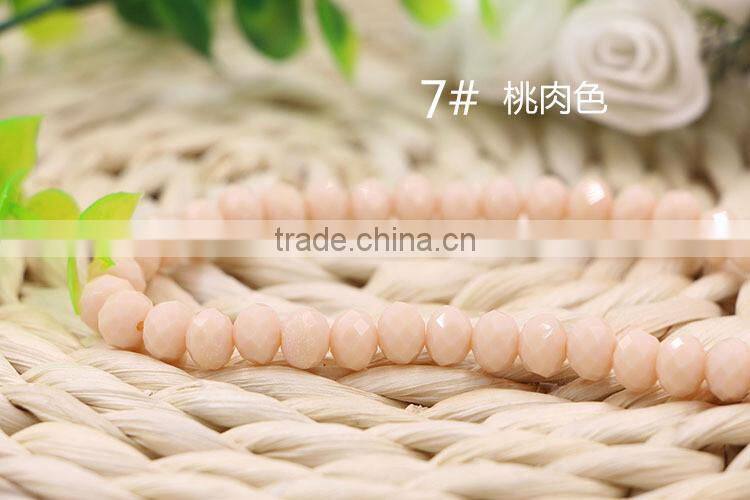 Solid Blue 2mm to 12mm AAA Quality Wholesales Price Loose Jade Crystal Facted Roundelles Glass Beads for Jewelry Cheapest