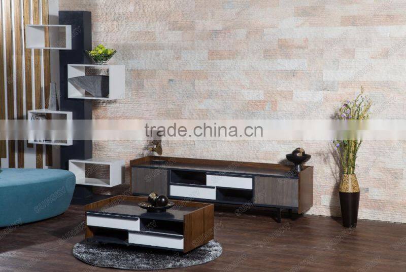specail new mdf wood tv cabinet design matching coffee table for living room
