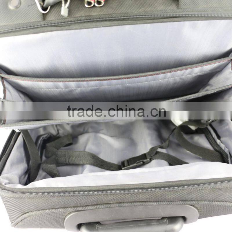 2016New designer trolly bag high quality black travel spinner upright closeout travel trolly luggage