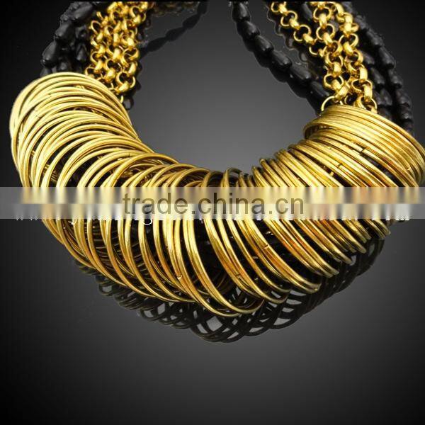 22k fashion gold kundan necklace set with black beads chain