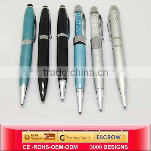 2014 Fashion Sliver Color Pen Usb Flash Drive