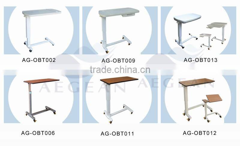 good price AG-OBT014 ISO CE approved high strength hospital wooden bed side table