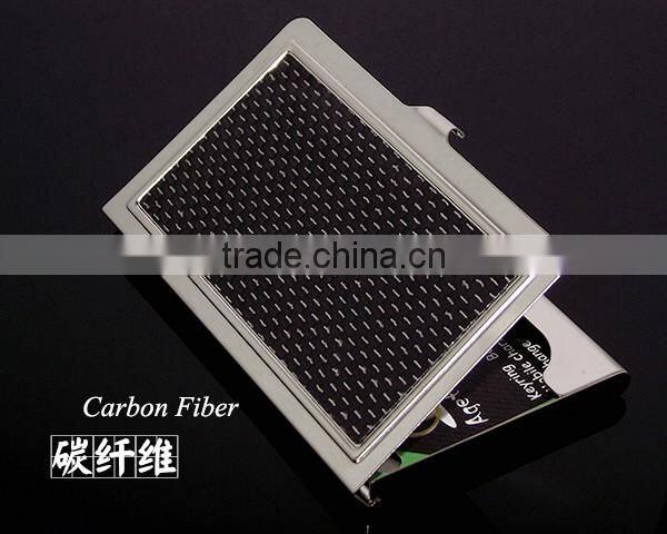 Promotional Aristocratic Family 100% Real Carbon Fiber Stainless Steel Metal Carbon Fiber Card Holder
