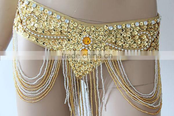 gold cabaret belly dance outfit (XF-038)
