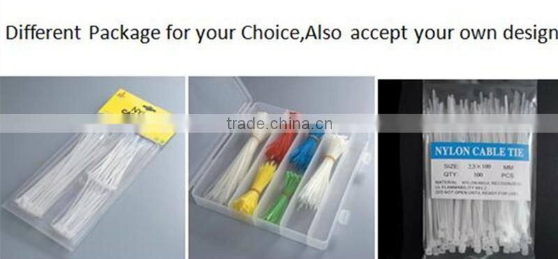 2016 Factory Manufacturer Self Lock Cable Tie 100pcs Pack Zip Tie Free Sample cable tie in box