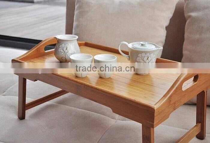 Fashion Bamboo Table Tray With Stand
