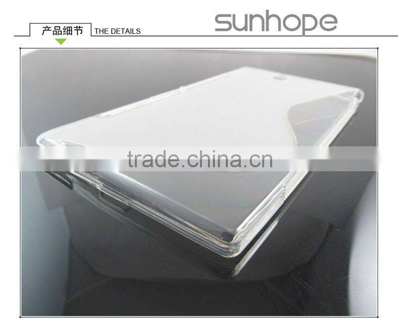 Factory OEM New S line TPU Soft Back Case Cover For Sony Z Ultra XL39h back cover TPU support drop shipping