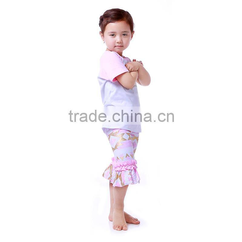 2016 hot sale girls cotton clothing fashion style baby clothes wholesale cute girls cotton pink sets