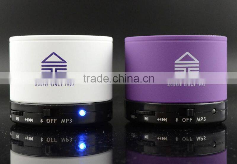 Portable Bluetooth Wireless Mini Speaker Metal/ABS Material LED Light Stereo Voice