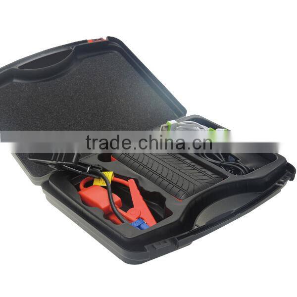 2015 on promotion CE FCC RoHS certification car jump start type super start jump starer portable lipo battery jump starter