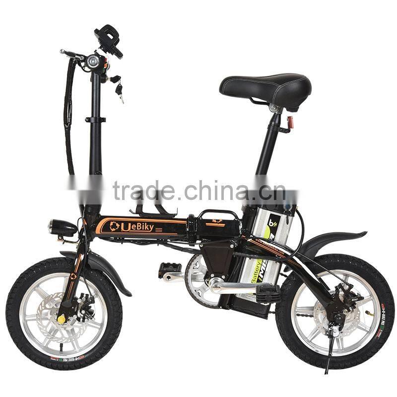 Mini Portable Folding Electric Bike / Electric Bicycle 14 inch Made in Shenzhen, China