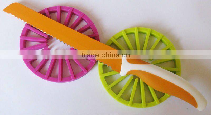 stainless steel paring knife with rubber handle