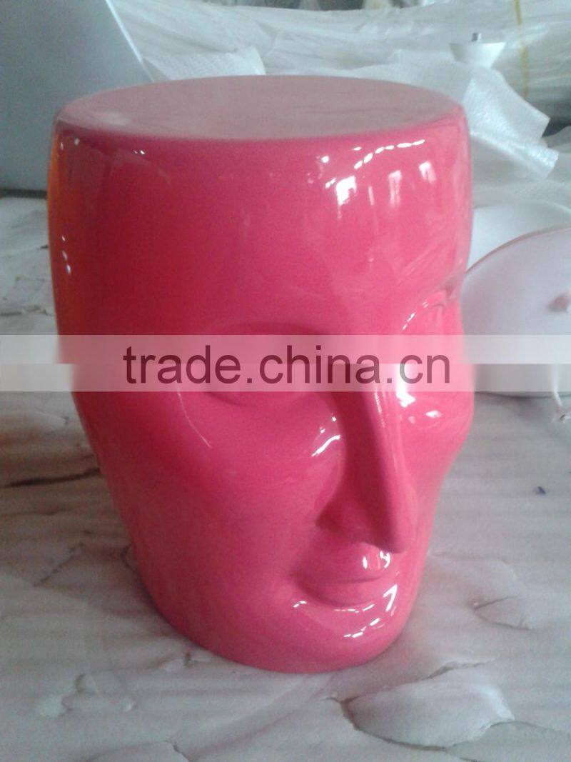 art studio stylish decoration fiberglass face stool