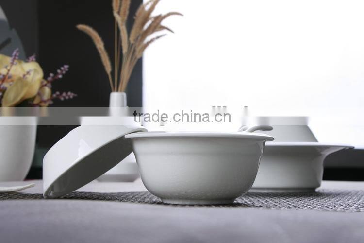 round white fine China ceramic soup tureen