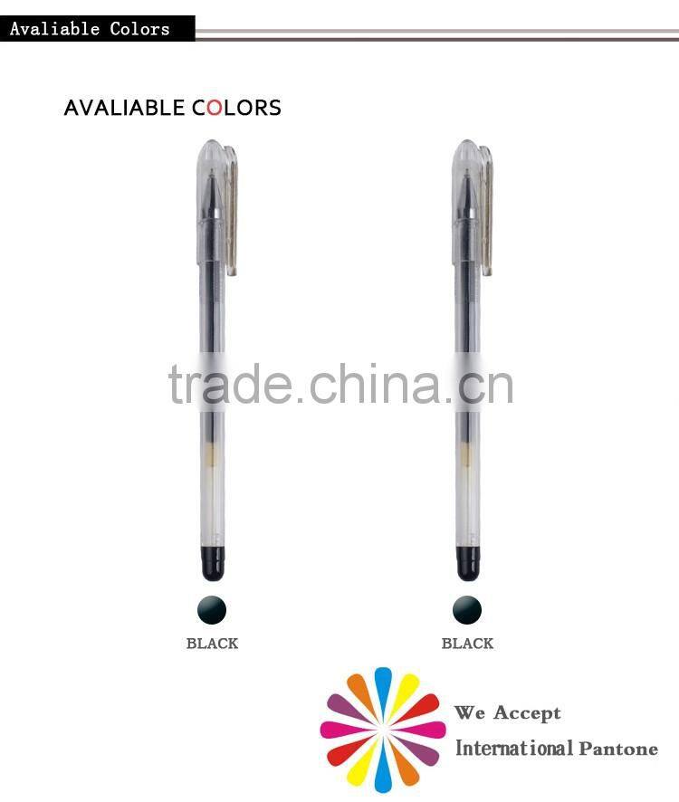 Office&school promotional smooth roller pen ball with clear plastic pen tubes plastic pen