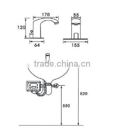 Hands free Automatic faucet,sensor water mixer tap QH0109A