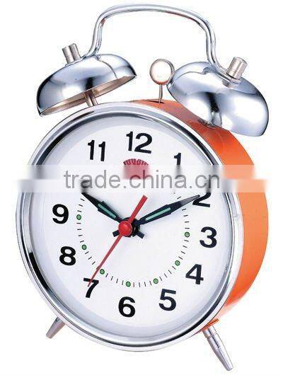 4 inch metal case mechanical alarm clock movement, desktop clock mechanism, bedside clock