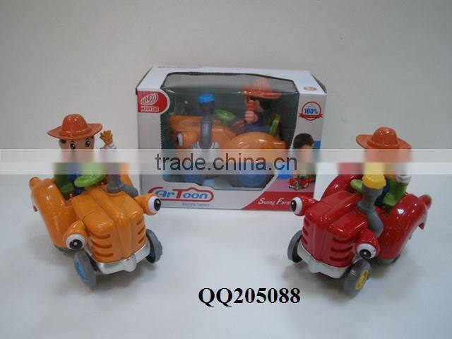 Lovely b/o farmer car 2 colors with light & music