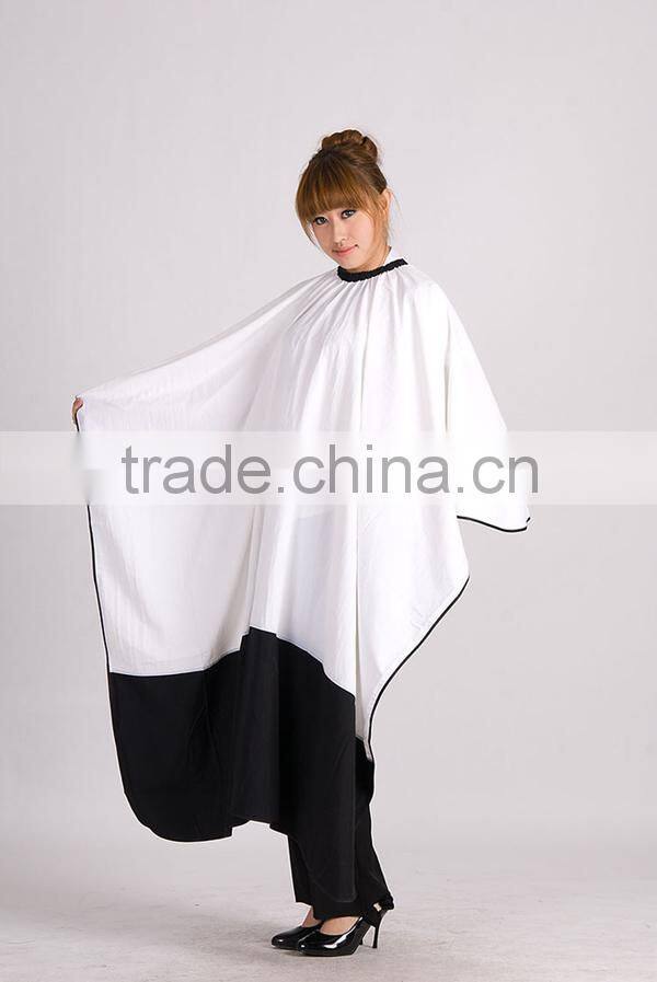 poly barber cape pongee textile coated fabric for barber cape/hair dressing cape