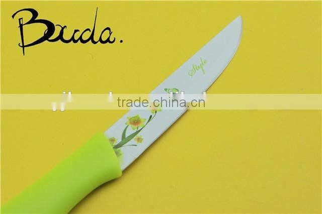 8" Flower printing good quality Europe market fruit knife BD-K6622