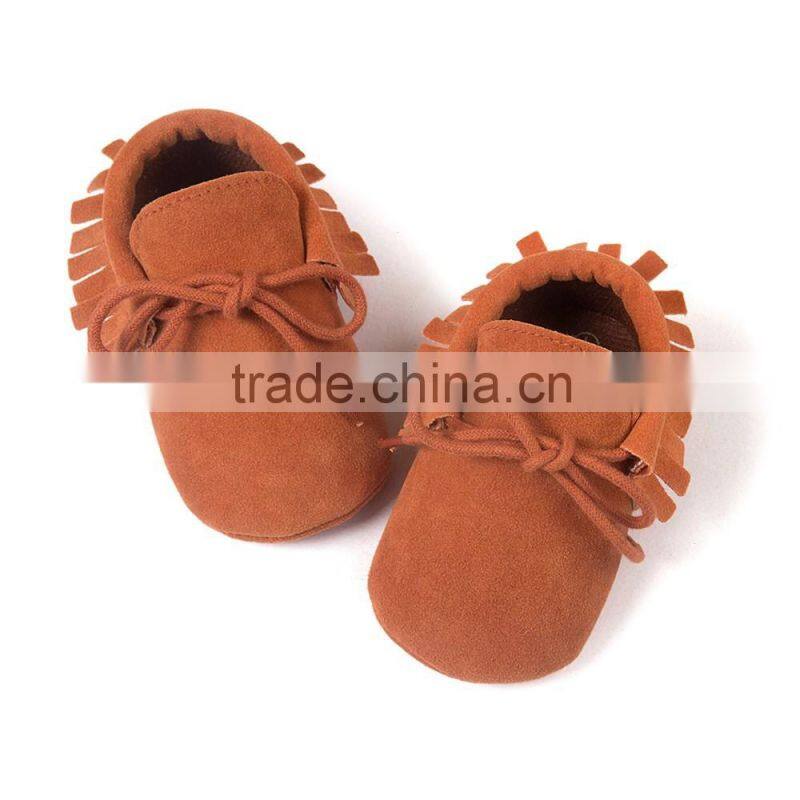 2016 Fashion Newborn Unisex Infant Baby Lace-up Mocassins Soft Sole Anti-Slip Tassels Prewalker Toddler Shoes