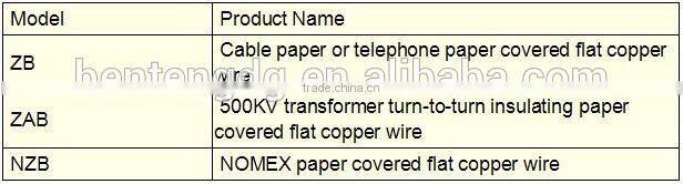 Benteng Paper covered copper flat wires