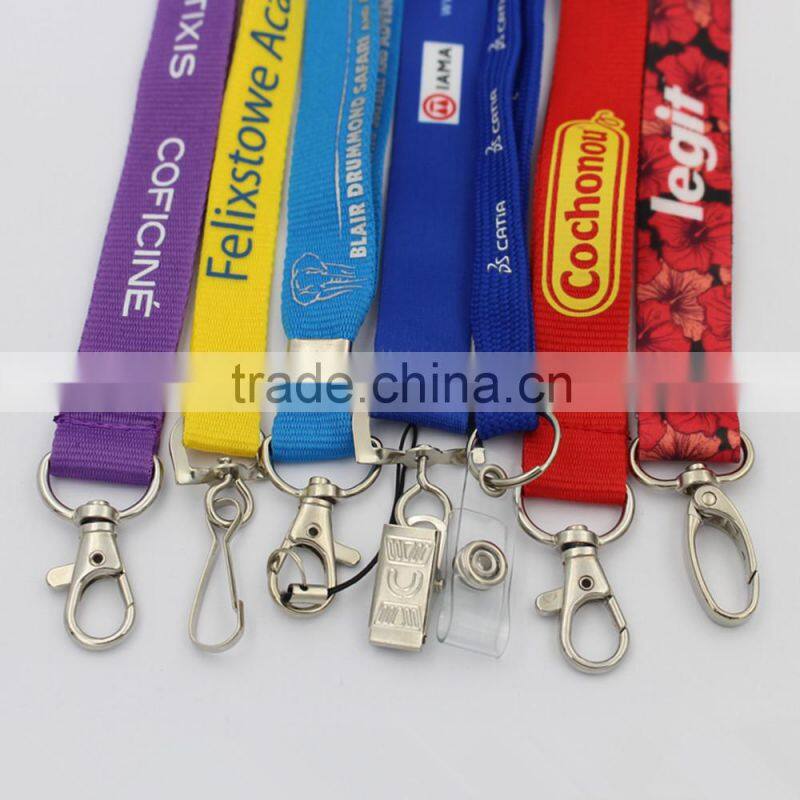 Custom ecofriendly polyester lanyard neck strap key chain