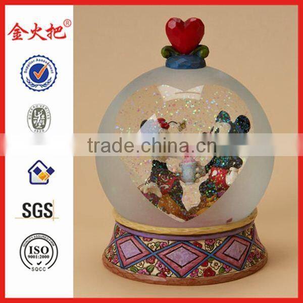 italian decorative 3D polyresin Souvenir 3d snow globe with italian city figure