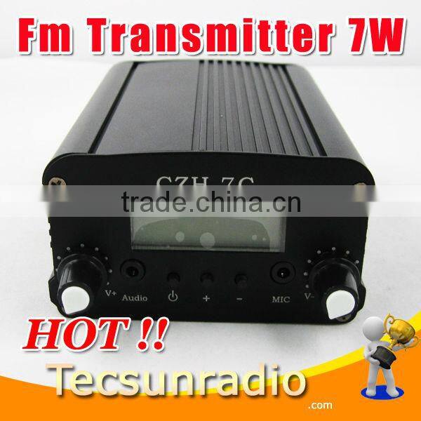 Fmuser 7w broadcast FM radio with fm transmitter 5km long range fm broadcasting transmitter wireless transmitter