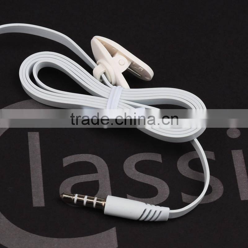 Mobile Phones Used Flat Wire Shenzhen Earphone with Mic