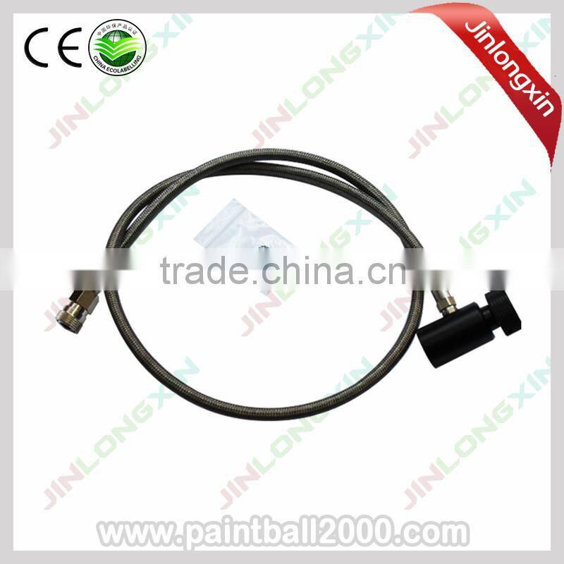 Paintball Stainless Steel Braided Remote Hose with 3000 PSI Gauge or not