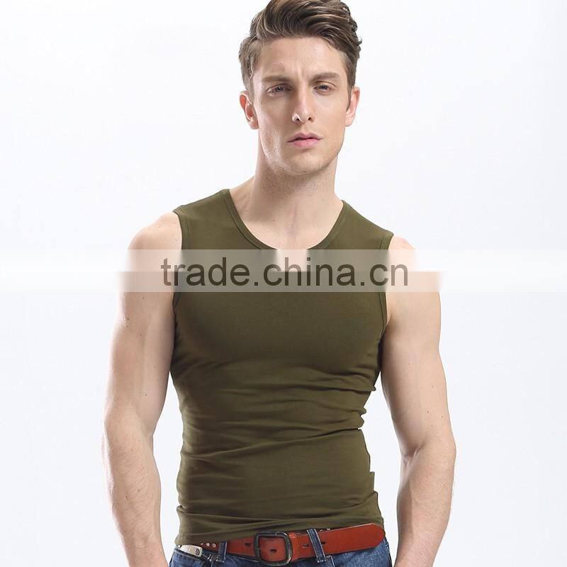 round neck style men cotton casual vest waistcoat new design sexy tight vest for men