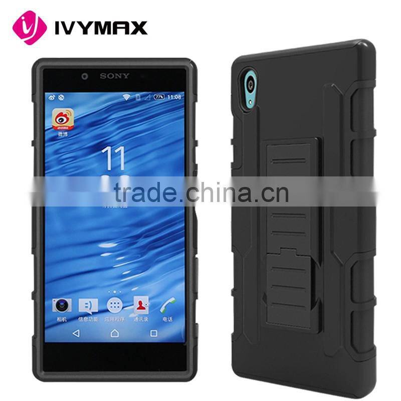 Low price China mobile phone 3 in 1 super holster combo case for sony xperia z5 android smartphone cases