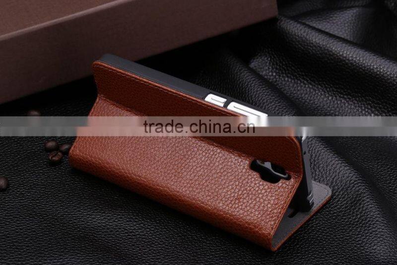Superb Quality Leather Incoming Calls Filp Case for Xiaomi 4