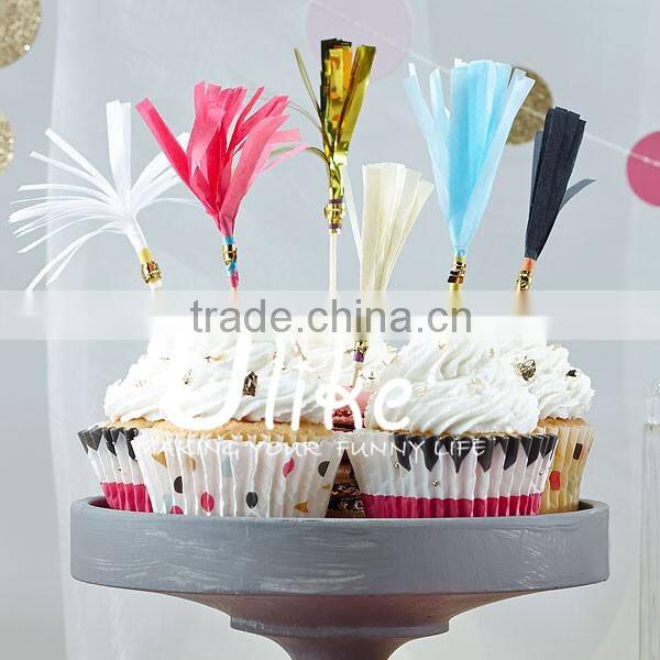 Cocktail Parasols stick use for cake toppers, in drinks and on sandwiches graduation decoration