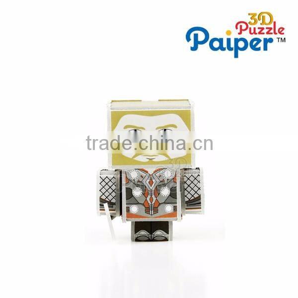 China supplier game paper puzzle 3d assemble toy for kids