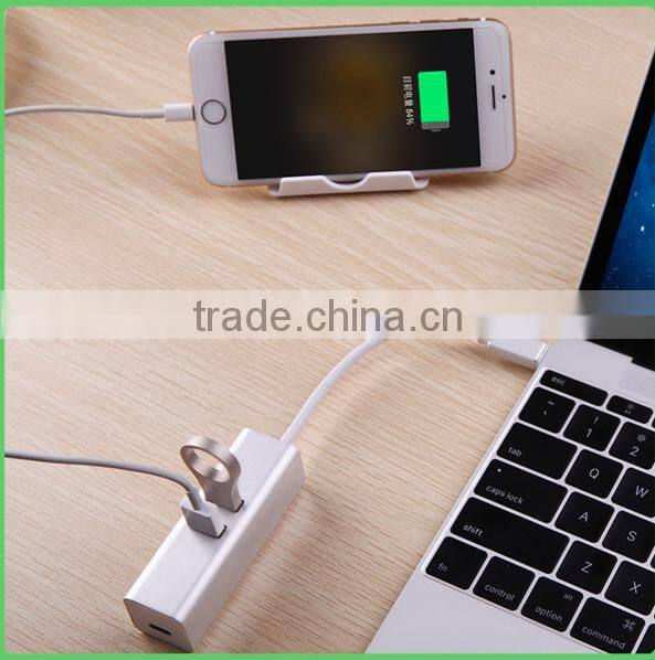 2 in 1 USB 3.1HUB Type-C to 2 Ports USB 3.0 & 1 USB 3.1 Type-C Charging / Data HUB Adapter for MacBook