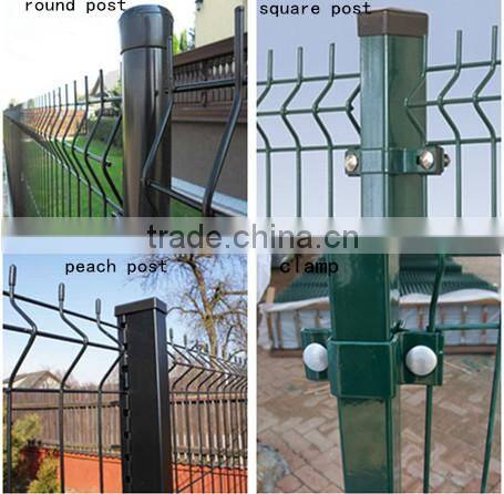 3 bends PVC coated square post fence