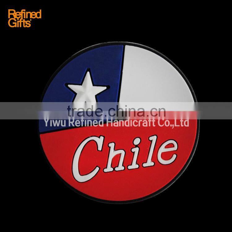 Variety Chile flag PVC Rubber Soft 3D Fridge Magnets OEM Menufacture ECO-friendly