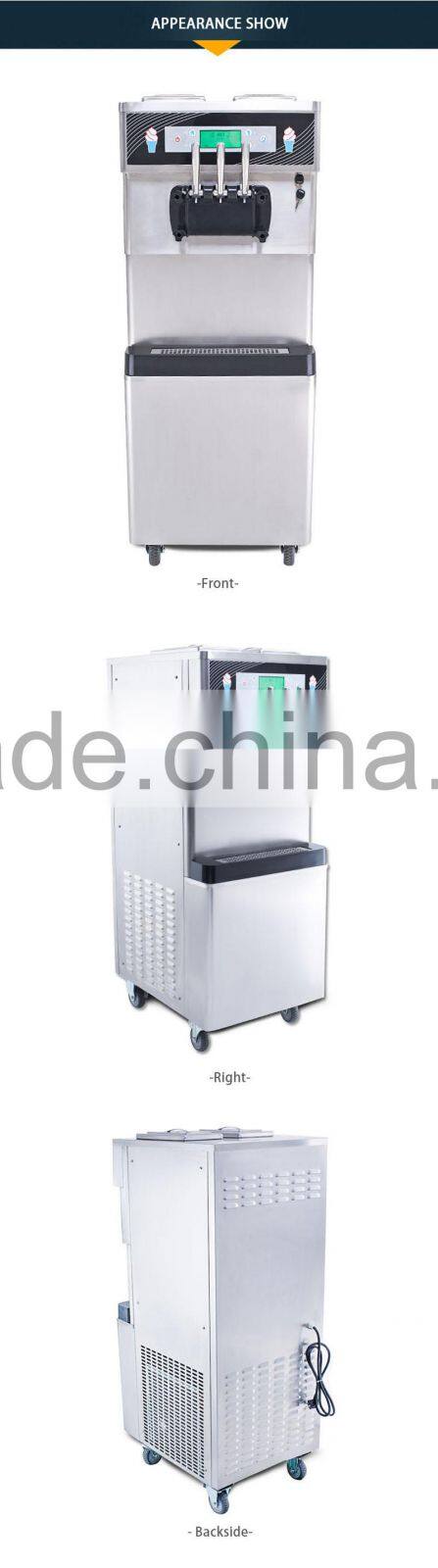 Wholesale factory price 2+1mixed flavors soft ice cream machine