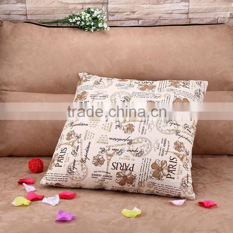 2015 Creative home cotton and linen pillowcases Paris Eiffel Tower cartoon cushion cover