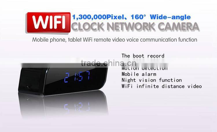 720P HD Nanny Security Night Vision Hidden Cam Camera Wifi Clock IP Camera