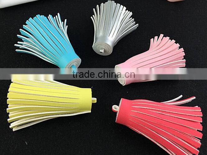 Mix colors Suede Tassels Pendants With Macrame Fit Jewelry Accessory