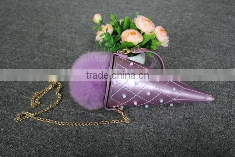 Wholesale Elegant Bag Women Fox Fur Ball Gift Bag